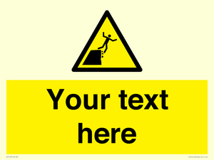 Custom Warning unstable cliff edge